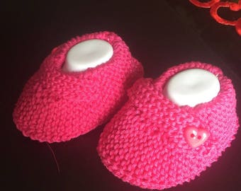 Fuchsia with button heart liner