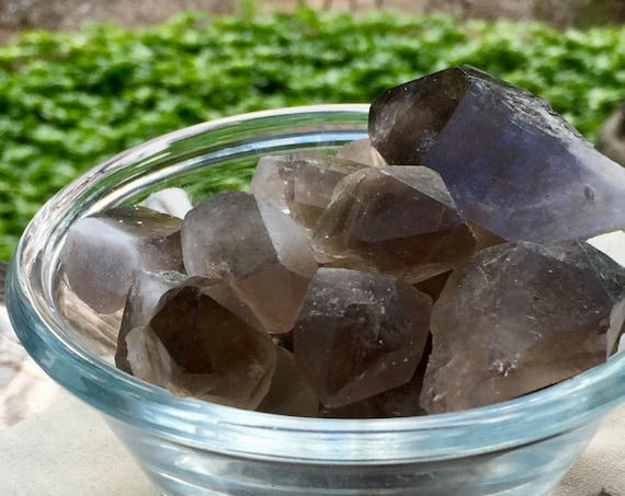Smoky Quartz Points, Raw Smoky Quartz, Smoky Quartz Stones, Smoky Point Cluster, Root Chakra Crystal, Crystal Grid, Reiki