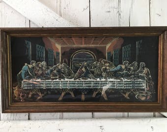 Paint by Number The Lords Last Supper on black velvet Religious Christian art