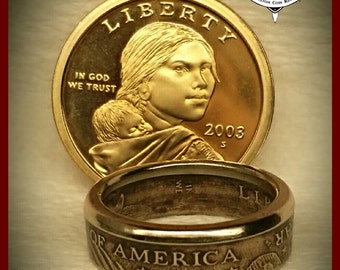 SACAGAWEA Dollar Coin Ring..