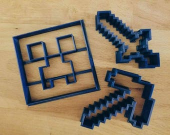 Minecraft cookie cutters set of 3