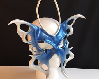 BLUE BUTTERFLY MASK Style A - Fairy Mask, Fairy CosPlay, Butterfly Costume Blue Halloween Renaissance Faire Mardi Gras Carnival Masquerade