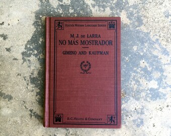 No Mas Mostrador, 1927, Castilian Play for Spanish Language Learners, Vintage Textbook, on sale