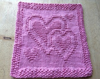 It's Only Love Knitted Dishcloth/Washcloth (READY TO SHIP!)