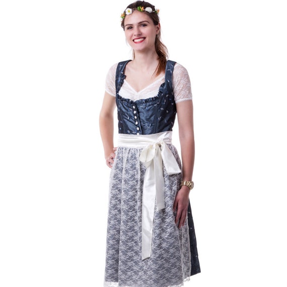 Luxury midi lace apron Dirndl apron made of beautiful lace