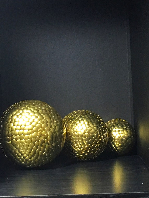 Gold decorative ball Gold Vase filler Gold crinkle ball