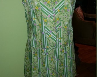 Absolutely Fun and Flirty Marigold 1960's Colorful Cullotte Dress