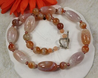SALE Fossil Gemstone Necklace