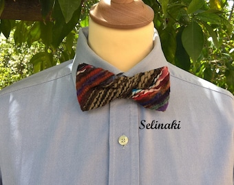 Knit Bow Tie Red