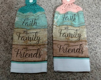 Crochet hand towels choose your set