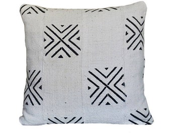 Mud Cloth Throw Pillow 18"x18"