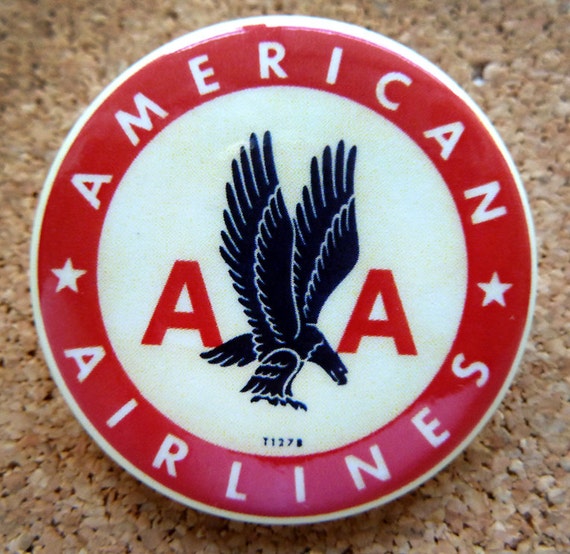 1934 American Airlines Design Button Pin Back Modernist