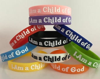 TEN 2018 Primary WRISTBANDS - I Am a Child of God - (10) LDS