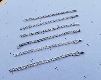6 Silver plated 3 inch Chain extender