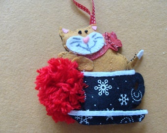 decorative Christmas kitten fatecieux