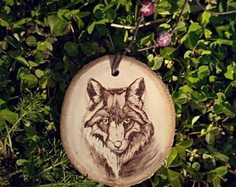 8 kinds of wolf necklaces wood - Howling wolf jewelry wood pyrography art – Red wolf totem necklace - Spirit wolf art jewelry animal pendant