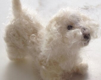 Bichon Frisse custom-made needle felted soft sculpture/or your pet