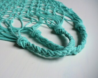Handmade Netbag/Filet cord Mint