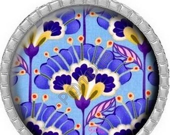 Cabochon pendant - Blue Iris (803)