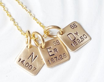itty bitty jewelry periodic table element necklace hand stamped personalized jewelry spell - Au Pendant Periodic Table itty bitty jewelry periodic table element necklace hand stamped personalized jewelry spell - Au Pendant Periodic Table