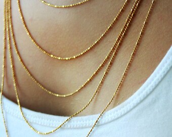 Multi layered necklace / gold chain necklace / layering jewelry / gold layering chain necklace / birthday gift for her