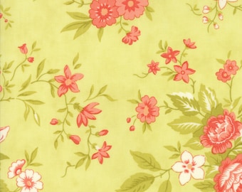 Ella and Ollie - Meadow in Apple Green: sku 20300-18 cotton quilting fabric by Fig Tree and Co. for Moda Fabrics