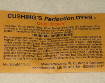 Sale! OLD IVORY Cushing's Perfection Acid Dye...2.00/each