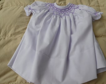 Hand Smocked Baby Dress Size 12 months