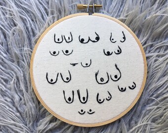 All of the Boobs #2 Embroidery Hoop