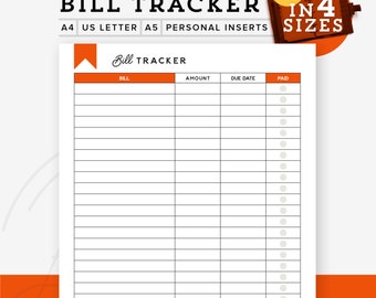 bill paying organizer template