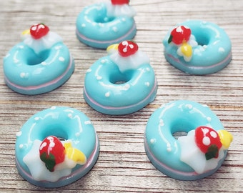 3pcs.18mm.Miniature Doughnuts Cabochon,Miniature Sweet,Cabochon,Resin,Miniature Doughnuts,Mobile Accessories,Cabochon Sweet,Doughnuts Resin