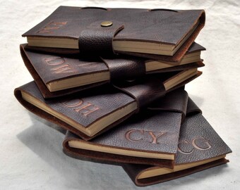 Vintage leather journal, personalized Groomsmen Gifts, monogram journal/notebook,Gift for Groomsmen,Wedding Gifts (free Initials )