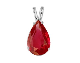 ruby pendant sterling silver