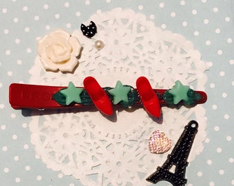 Kawaii red shoes decoden hair clip