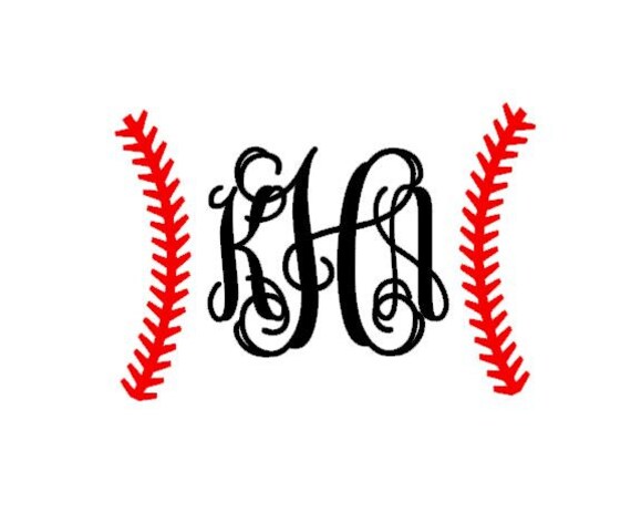 Download Baseball Stitches Monogram instant download cut file SVG DXF