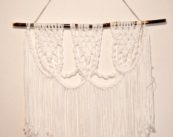 Large White Macrame Wall Hanging