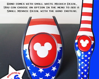 Stars & Stripes Magic Band Decal Skin for 2.0 Magic Band 4th of July American Flag