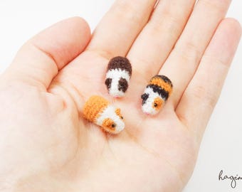Micro crochet Guinea pig , miniature Guinea pig , tiny amigurumi animals