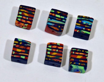 Polymer Clay Beads - Set of Six