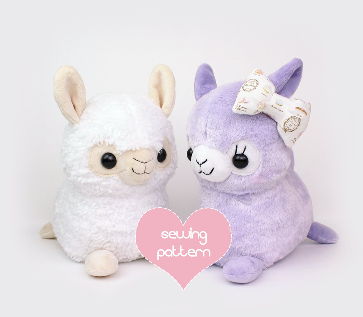 PDF sewing pattern Alpaca Llama stuffed animal kawaii