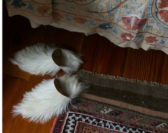 Free shipping Goat leather Moroccan hairy Moroccan Babouche slippers