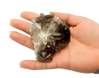 Beautiful Natural Raw Smokey Quartz Points- Smokey Quartz Cluster - One of a Kind - (RK154B6-07)