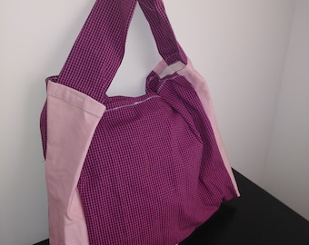 Pink Checkerboard Tote