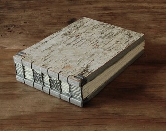 wood wedding guest book birch bark cabin vacation home - rustic silver natural unique wedding anniversary gift memorial ready to ship