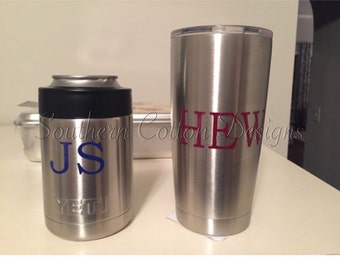 Men's yeti decal initials **DECAL ONLY**