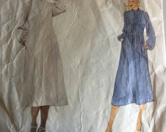 Vintage Vogue Paris Original 1950 Sewing Pattern, Givenchy, 1970's Dress Pattern, Size 14, Bust 36 (92cm)