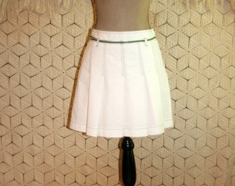 Short White Skirt Women XS Small Pleated Mini Skirt Preppy Size 2 Skirt Ann Taylor Womens Clothing