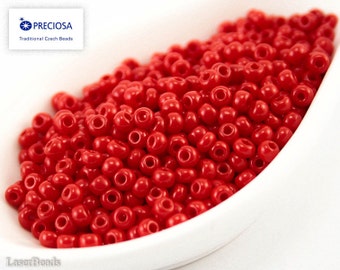 20g 7/0 Seed Beads Opaque Scarlet Red Czech Seed Bead Rocailles NR 248 Opaque seed beads Red seed beads