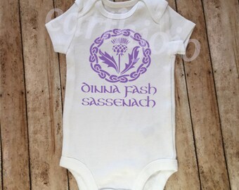 Dinna Fash Sassenach Outlander Inspired HANDMADE Baby Body Suit NB TO 24 Months Carters