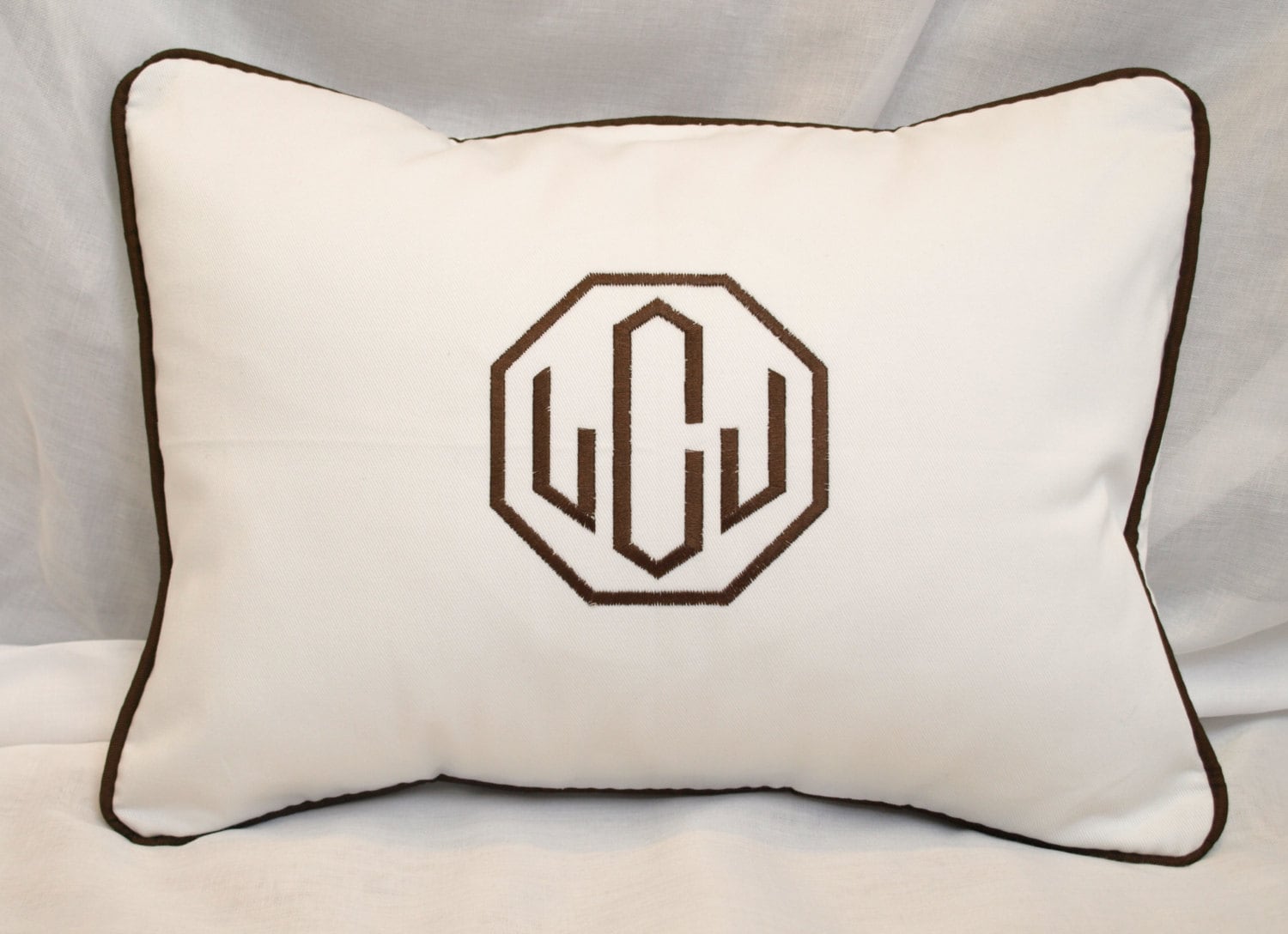 monogram pillow